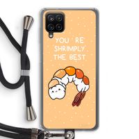You're Shrimply The Best: Samsung Galaxy A12 Transparant Hoesje met koord