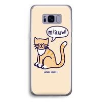Miauw: Samsung Galaxy S8 Transparant Hoesje - thumbnail