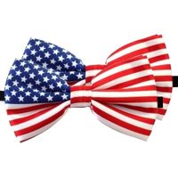 2x Amerika/USA verkleed vlinderstrikje 12 cm voor dames/heren   -