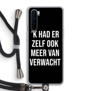 Meer verwacht - Zwart: OnePlus Nord Transparant Hoesje met koord