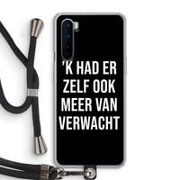 Meer verwacht - Zwart: OnePlus Nord Transparant Hoesje met koord Meer verwacht - Zwart: OnePlus Nord Transparant Hoesje met koord