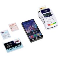 Theo klein 7274 POS terminal en kinderen mobiele telefoon smartphone met licht, geluid en contactloze betaalfunctie speelgoed voor kinderen vanaf 3 jaar