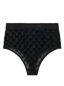 Palm Angels culotte taille-haute à motif monogrammé - Noir