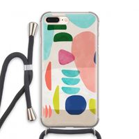Bold Rounded Shapes: iPhone 7 PLUS Transparant Hoesje met koord