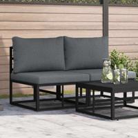 Buitenmeubelsets met kussen met kussen 2 pcs Zwart en Anthraciet