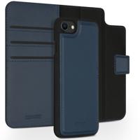 Accezz Premium Leather 2 in 1 Wallet Book Case voor Apple iPhone SE (2022 / 2020) / 8 / 7 / 6(s) Telefoonhoesje Blauw - thumbnail