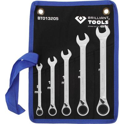 Brilliant Tools BT013205 BT013205 Ringsleutel met ratelset Sleutelbreedte (metrisch) 8 - 53 mm