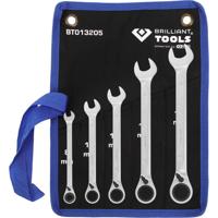 Brilliant Tools BT013205 BT013205 Ringsleutel met ratelset Sleutelbreedte (metrisch) 8 - 53 mm