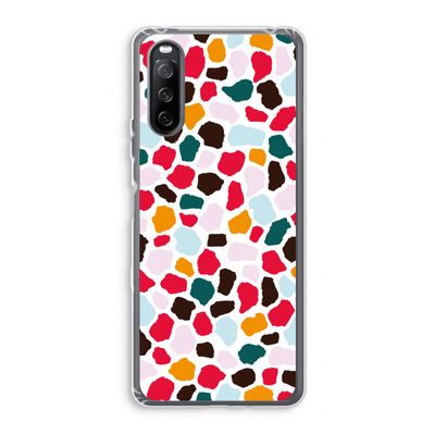 Colored Giraffe: Sony Xperia 10 III Transparant Hoesje