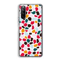 Colored Giraffe: Sony Xperia 10 III Transparant Hoesje