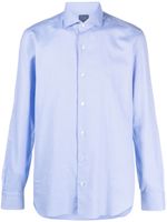 Barba Overhemd met gespreide kraag - Blauw - thumbnail