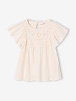 T-shirt blouse met korte mouwen f ecru