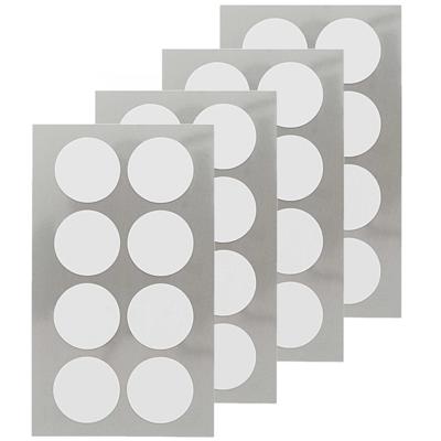 Hobby stickers - 128x stuks - witte ronde sticker etiketten - dia 25 mm - rond