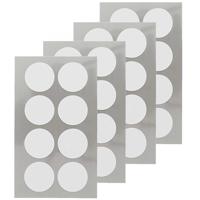 Hobby stickers - 128x stuks - witte ronde sticker etiketten - dia 25 mm - rond