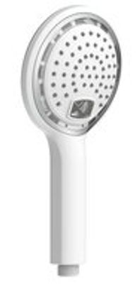 POLARIS LED-handdouche met temperatuurweergave, wit-chroom antikalk nozzles handdouche met LED lichten en digitale temperatuurweergave douchekop: Ø ca. 12 cm Kleurwisseling - 3 kleuren en in 3