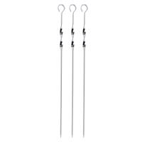 BBQ spiezen - 6x stuks - metaal - 45 cm - vleespennen voor vlees - barbecue accessoires - thumbnail