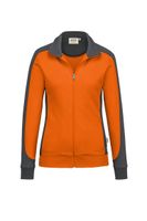 Hakro 277 Women's sweat jacket Contrast MIKRALINAR® - Orange/Anthracite - 6XL