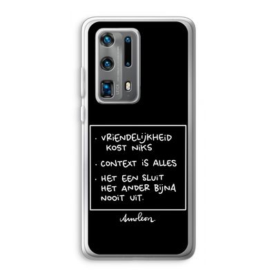 Mijn Motto's: Huawei P40 Pro Plus Transparant Hoesje