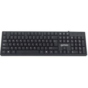 Manhattan 179324 toetsenbord Kantoor USB QWERTY Engels Zwart