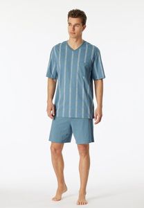 Schiesser Schiesser Pyjama Short bluegrey 181161 54/XL
