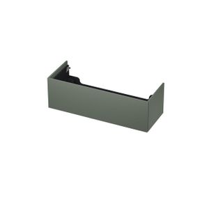 INK P2O Wastafelonderkast - 120x45x37.6cm - 1 lade - push 2 open - recht opdekfront - MDF lak Mat beton groen 1259773