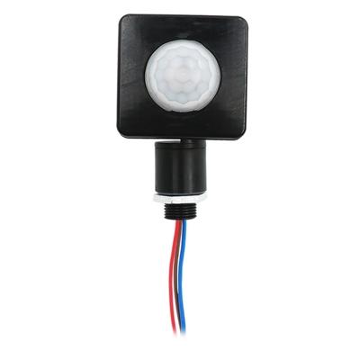 Automatische beveiliging PIR infrarood bewegings sensor detector muur spots schakelaar grootte: 10mm (zwart)