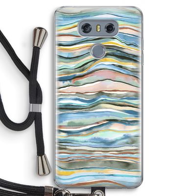 Watercolor Agate: LG G6 Transparant Hoesje met koord