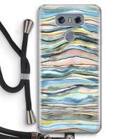 Watercolor Agate: LG G6 Transparant Hoesje met koord