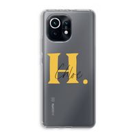 Amber Script: Xiaomi Mi 11 Transparant Hoesje