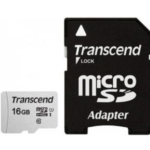 Transcend microSDHC 300S 16GB + SD-adapter
