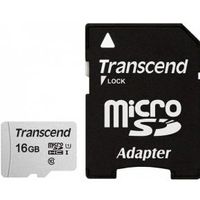 Transcend microSDHC 300S 16GB flashgeheugen NAND Klasse 10 - thumbnail