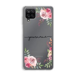 Rozen: Samsung Galaxy A12 Transparant Hoesje