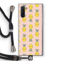 Ananas: Samsung Galaxy Note 10 Transparant Hoesje met koord
