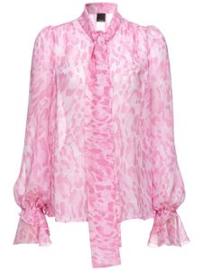 PINKO blouse imprimée à col noué - Rose