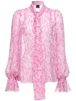 PINKO blouse imprimée à col noué - Rose