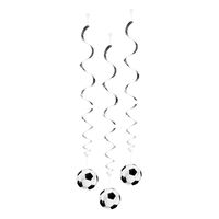 Set 3 Decoratie Swirls Voetbal