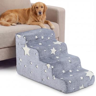 Hondentrap van Schuim van de Derde/Vierde Generatie Felgekleurde Trap van Hoogwaardig Schuim voor Huisdieren-4-laags