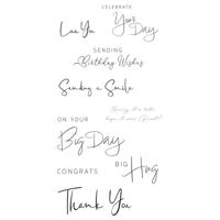 Sizzix • clear stamp set daily sentiments no.2 14pcs