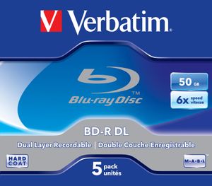 Verbatim 43748 Blu-ray BD-R DL disc 50 GB 5 stuk(s) Jewelcase