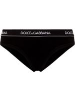 Dolce & Gabbana culotte taille-haute à logo - Noir - thumbnail