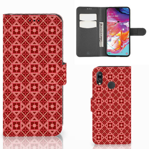 Samsung Galaxy A70 Telefoon Hoesje Batik Rood