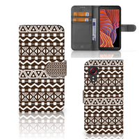 Samsung Galaxy Xcover 5 Telefoon Hoesje Aztec Brown - thumbnail