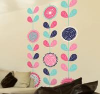 Sticker kind bloemen kleurtjes