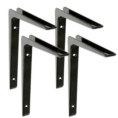 AMIG Plankdrager - 4x - planksteun - van aluminium - gelakt zwart - H200 x B150 mm
