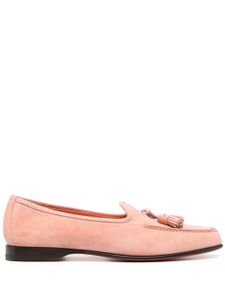 Santoni mocassins Andrea en daim - Rose