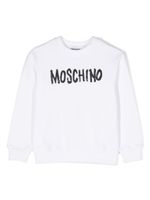 Moschino Kids sweat en coton à logo imprimé - Blanc