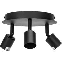 Moderne LED Plafondspot 3-lichts Mat Zwart Aluminium - GU10 Fitting