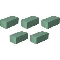 5x Groene steekschuim blokken vochtig gebruik 20 cm
