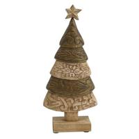 PTMD Triva Boom Ornament - 23,5 x 9 x 50 cm - Mangohout - Naturel - thumbnail