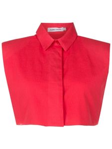 Gloria Coelho chemise crop à design sans manches - Rouge